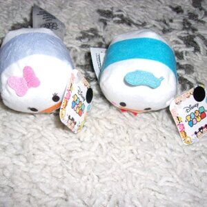 Bundle of Donald & Daisy small Tsum Tsum stuffed animals New